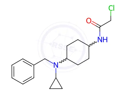 Chemical structure of 1-{3-[(Benzyl-cyclopropyl-amino)-methyl]-piperidin-1-yl}-2-chloro-ethanone