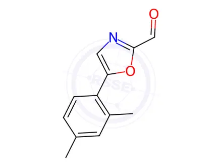 Chemical structure of 5-(2,4-Dimethylphenyl)oxazole-2-carbaldehyde