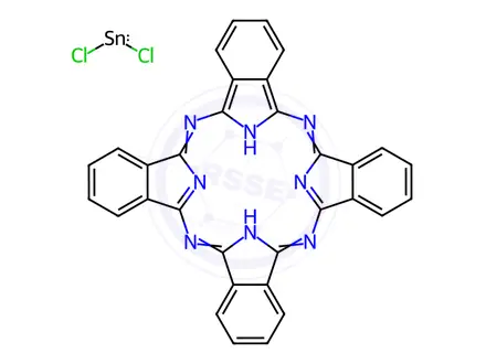Chemical structure of Tin(IV) phthalocyanine dichloride