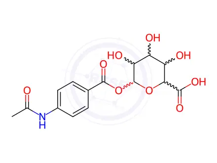 Chemical structure of Acedoben Impurity 1 (Acedoben Acyl-β-D-glucuronide)