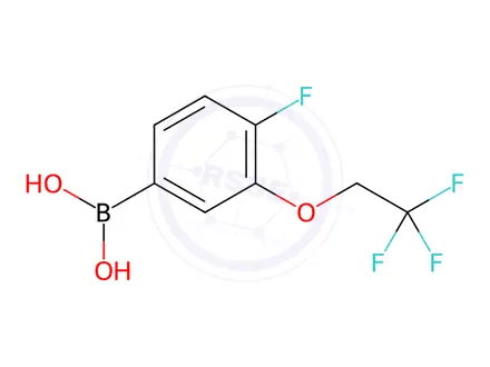 Chemical structure of (4-Fluoro-3-(2,2,2-trifluoroethoxy)phenyl)boronic acid
