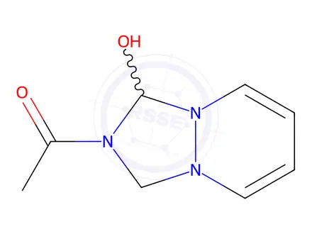 Chemical structure of 1H-[1,2,4]Triazolo[1,2-a]pyridazin-1-ol, 2-acetyl-2,3-dihydro-(9CI)