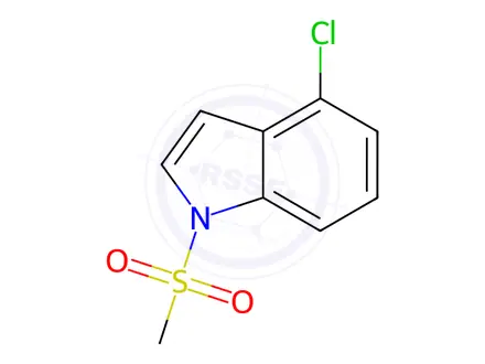 Chemical structure of 4-Chloro-1-(methylsulfonyl)-1H-indole