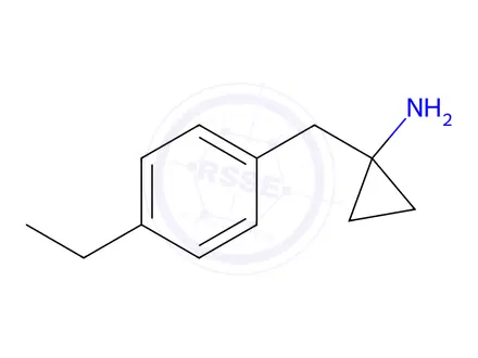 Chemical structure of 1-(4-Ethylbenzyl)cyclopropan-1-amine
