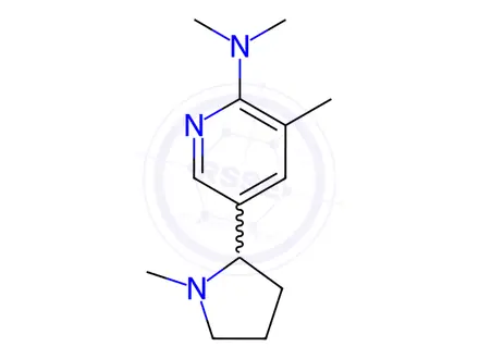 Chemical structure of N,N,3-Trimethyl-5-(1-methylpyrrolidin-2-yl)pyridin-2-amine