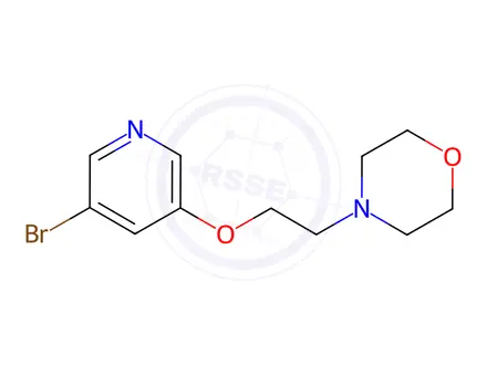 Chemical structure of 4-(2-((5-Bromopyridin-3-yl)oxy)ethyl)morpholine