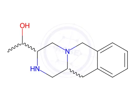 Chemical structure of 1-(1,3,4,6,11,11a-Hexahydro-2H-pyrazino[1,2-b]isoquinolin-3-yl)-1-ethanol