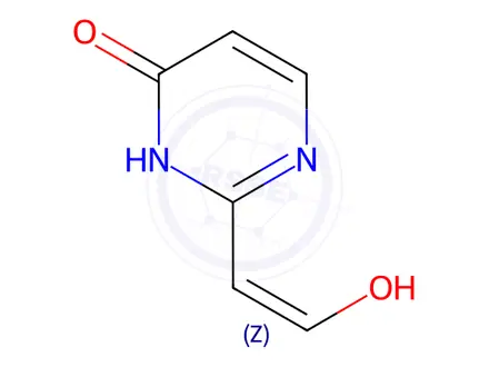 Chemical structure of Acetaldehyde, (3,4-dihydro-4-oxo-2(1H)-pyrimidinylidene)-, (2E)-(9CI)