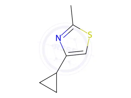 Chemical structure of Thiazole, 4-cyclopropyl-2-methyl-