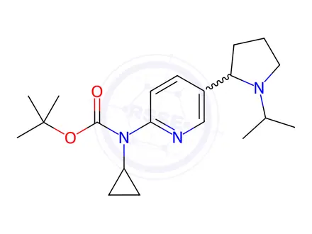 Chemical structure of tert-Butyl cyclopropyl(5-(1-isopropylpyrrolidin-2-yl)pyridin-2-yl)carbamate