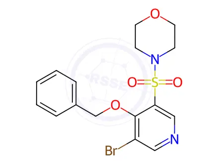 Chemical structure of 4-((4-(Benzyloxy)-5-bromopyridin-3-yl)sulfonyl)morpholine