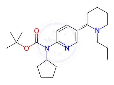 Chemical structure of tert-Butyl cyclopentyl(5-(1-propylpiperidin-2-yl)pyridin-2-yl)carbamate