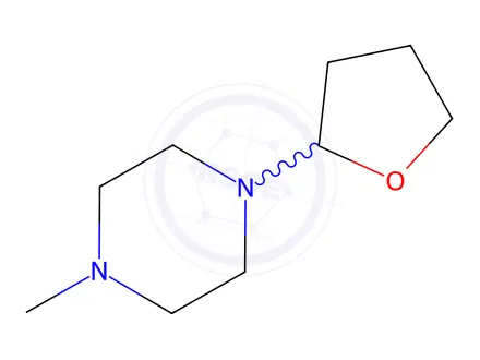 Chemical structure of Piperazine, 1-methyl-4-(tetrahydro-2-furanyl)-(9CI)