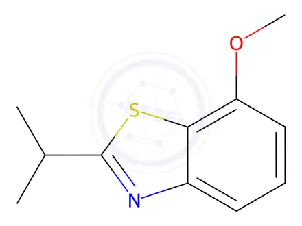 Chemical structure of Benzothiazole, 7-methoxy-2-(1-methylethyl)-(9CI)