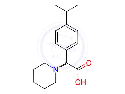 Chemical structure of 2-(4-Isopropylphenyl)-2-(piperidin-1-yl)acetic acid