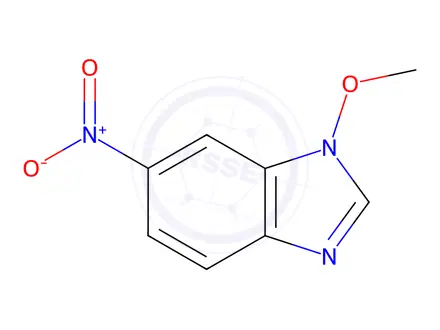 Chemical structure of Benzimidazole, 1-methoxy-6-nitro-(8CI)