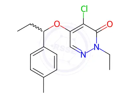 Chemical structure of 4-Chloro-2-ethyl-5-(1-(p-tolyl)propoxy)pyridazin-3(2H)-one
