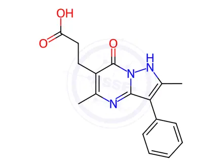 Chemical structure of 3-(2,5-Dimethyl-7-oxo-3-phenyl-1,7-dihydropyrazolo[1,5-a]pyrimidin-6-yl)propanoic acid