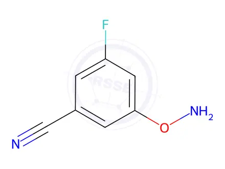 Chemical structure of Benzonitrile, 3-(aminooxy)-5-fluoro-(9CI)