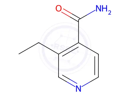 Chemical structure of Isonicotinamide, 3-ethyl-(8CI)