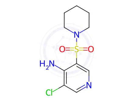 Chemical structure of 3-Chloro-5-(piperidin-1-ylsulfonyl)pyridin-4-amine