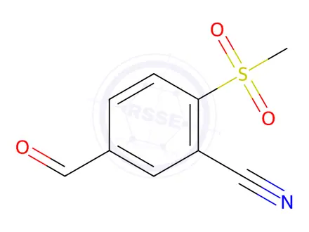 Chemical structure of 5-Formyl-2-methanesulfonylbenzonitrile