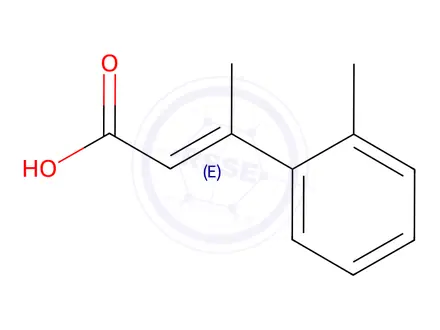 Chemical structure of (E)-3-(o-Tolyl)but-2-enoic acid