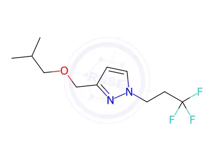 Chemical structure of 3-(isobutoxymethyl)-1-(3,3,3-trifluoropropyl)-1H-pyrazole