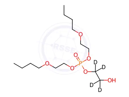 Chemical structure of 2-Hydroxyethyl bis(2-butoxyethyl) phosphate-d4 Solution in Methanol,100μg/mL