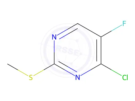Chemical structure of 4-Chloro-5-fluoro-2-(methylsulfanyl)pyrimidine