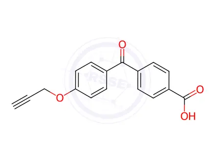Chemical structure of 4-[4-(2-Propyn-1-yloxy)benzoyl]benzoic Acid