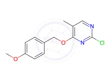 Chemical structure of 2-Chloro-4-((4-methoxybenzyl)oxy)-5-methylpyrimidine