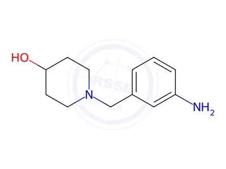Chemical structure of 1-[(3-aminophenyl)methyl]piperidin-4-ol