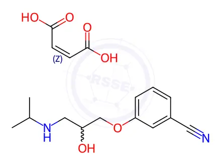 Chemical structure of Benzonitrile, 3-(2-hydroxy-3-((1-methylethyl)amino)propoxy)-, (Z)-2-bu tenedioate (1:1)