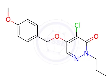 Chemical structure of 4-Chloro-5-((4-methoxybenzyl)oxy)-2-propylpyridazin-3(2H)-one