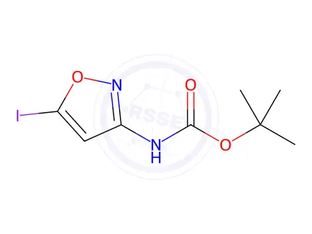 Chemical structure of (5-Iodo-isoxazol-3-yl)-carbamic acid tert-butyl ester