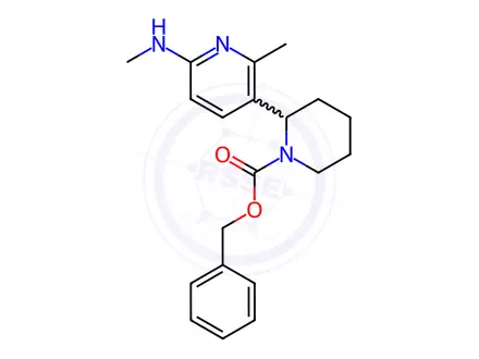 Chemical structure of Benzyl 2-(2-methyl-6-(methylamino)pyridin-3-yl)piperidine-1-carboxylate