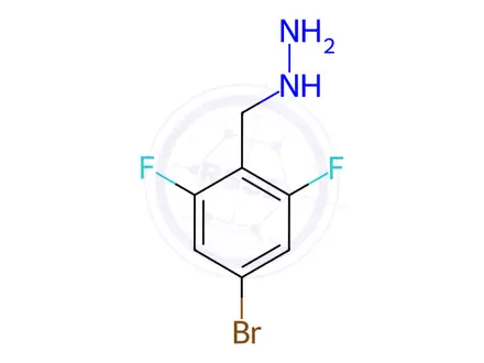 Chemical structure of Hydrazine, [(4-bromo-2,6-difluorophenyl)methyl]-