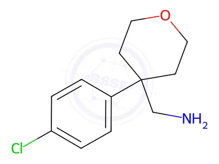 Chemical structure of (4-(4-Chlorophenyl)tetrahydro-2H-pyran-4-yl)methanamine