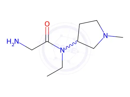 Chemical structure of 2-Amino-N-ethyl-N-(1-methylpyrrolidin-3-yl)acetamide