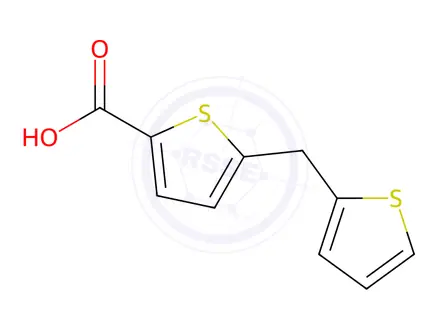 Chemical structure of 5-(thiophen-2-ylmethyl)thiophene-2-carboxylic acid