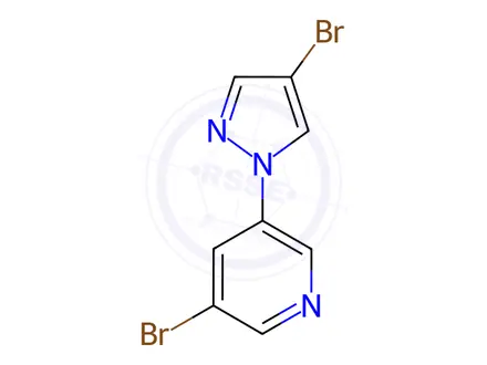Chemical structure of 3-Bromo-5-(4-bromo-1h-pyrazol-1-yl)pyridine