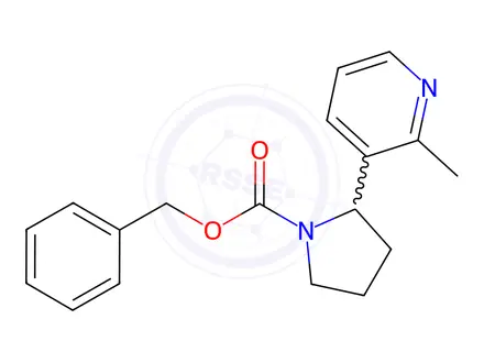 Chemical structure of Benzyl 2-(2-methylpyridin-3-yl)pyrrolidine-1-carboxylate