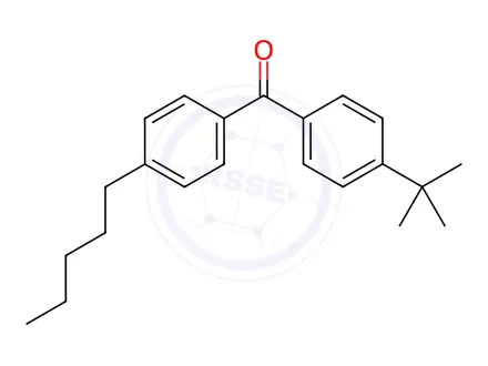 Chemical structure of (4-(Tert-butyl)phenyl)(4-pentylphenyl)methanone