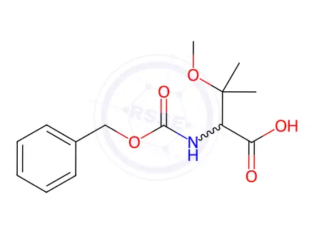 Chemical structure of 2-{[(Benzyloxy)carbonyl]amino}-3-methoxy-3-methylbutanoic acid