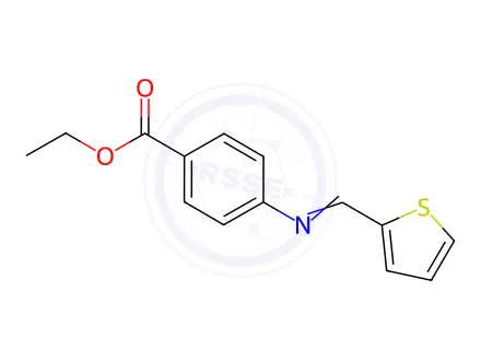 Chemical structure of Ethyl 4-((thiophen-2-ylmethylene)amino)benzoate