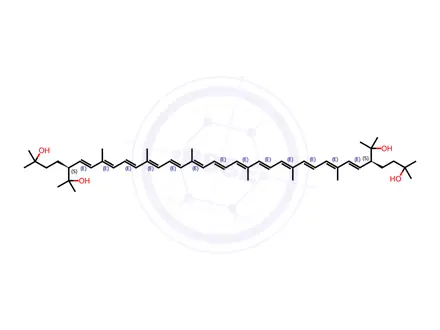 Chemical structure of Carotene Impurity 21 (Bacterioruberin)