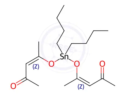 Chemical structure of Dibutyltin Bis(Acetylacetonate)