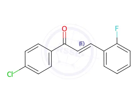 Chemical structure of (E)-1-(4-Chlorophenyl)-3-(2-fluorophenyl)-2-propen-1-one