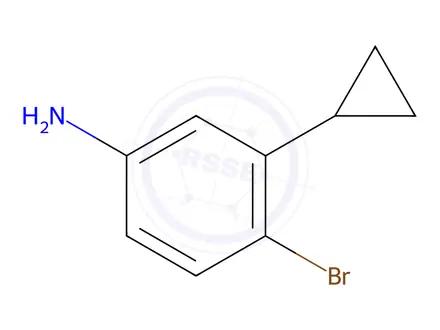 Chemical structure of 4-Bromo-3-cyclopropylaniline